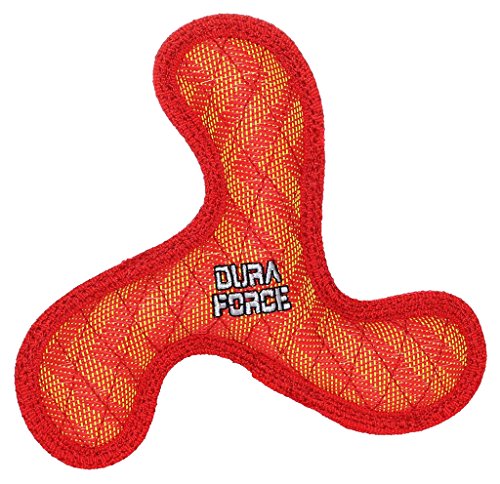 VIP55 DURAFORCE Junior Boomerang Zig Zag Hundespielzeug, Rot von VIP55