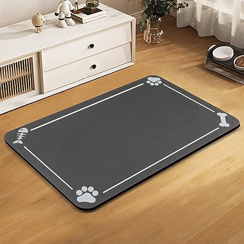 VISCOO Pet Feeding Mat-Absorbent Dog Mat for Food and Water Bowl-No Stains Easy Clean Dog Cat Food Mat -Quick Dry Dog Bowl Mat-Pet Supplies Mat-Dog Accessories-Dog Water Dispenser Mat von VISCOO