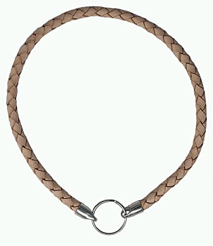 Bolo Leder Haushalsband Ø 6mm fürSaluki,Whippet,Italian Greyhound, Lurcher und Windhund oder Greyhound und Cockerpoo Farbe Natur viele Grössen (38 cm) von VITASIMPLEX