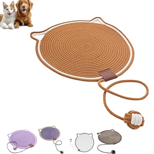 Celery Pets Dual Scratching Pad, Scratching Pads for Indoor Cats, 17”/20” Hand-Woven Without Debris Scratching Pads Indoor Cats, Pets Dual Scratching Pad with Cat Toy (16.9in,C) von VIUXL