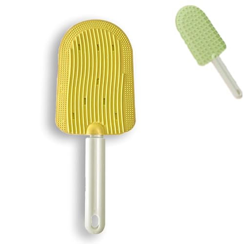 VIUXL Celery Pets Cat Tongue Comb, Cat Tongue Comb, 2024 New Cat Tongue Comb, Cat Tongue Brush, Soft Tongue Brush for Shedding, Pet Hair Comb for Cat (Yellow) von VIUXL