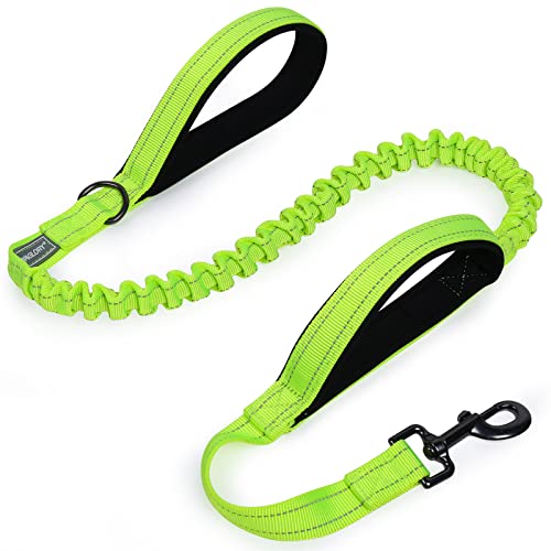 VIVAGLORY Bungee Leine Hund Hundeleine Große Hunde Line Hund Große Hunde Jogging Leine für Hund Hundeleine Elastisch, Verstellbare Längen (122-168CM), Gelb von VIVAGLORY