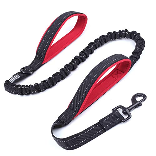 VIVAGLORY Bungee Leine Hund Hundeleine Große Hunde Line Hund Große Hunde Jogging Leine für Hund Hundeleine Elastisch, Verstellbare Längen (122-168CM), Schwarz von VIVAGLORY