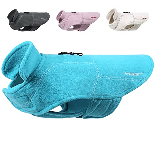 VIVAGLORY Hunde-Fleeceweste, Hundepullover für Kaltes Wetter für Mittel Hunde, Verstellbare Winterkleidung mit Zweifachem Reißverschluss, Reflektierende Hundemäntel, Mittel Plus, Türkis VIVAGLORY Hunde-Fleeceweste, Hundepullover für Kaltes Wetter für Mittel Hunde, Verstellbare Winterkleidung mit Zweifachem Reißverschluss, Reflektierende Hundemäntel, Mittel Plus, Türkis von VIVAGLORY