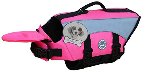 VIVAGLORY Hunde Schwimmweste mit abnehmbarem Frontauftrieb, Rettungsweste mit Reflektierenden Besätzen & Zusätzliche Polsterung zum Schwimmen & Bootfahren Pink S von VIVAGLORY