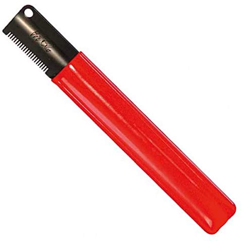 VIVOG® Trimmmesser mit feiner Zahnung (rot) von VIVOG