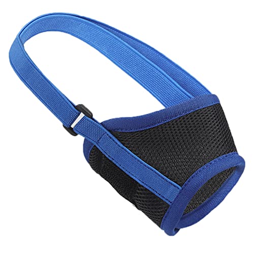 VIWIK Maulkorb für Hunde, weicher Nylon, für kleine, mittelgroße und große Hunde, Anti-Beißen, Bellen, Kauen, Air-Mesh-Hundemaulkorb mit verstellbarem Riemen, blau-M VIWIK Maulkorb für Hunde, weicher Nylon, für kleine, mittelgroße und große Hunde, Anti-Beißen, Bellen, Kauen, Air-Mesh-Hundemaulkorb mit verstellbarem Riemen, blau-M von VIWIK