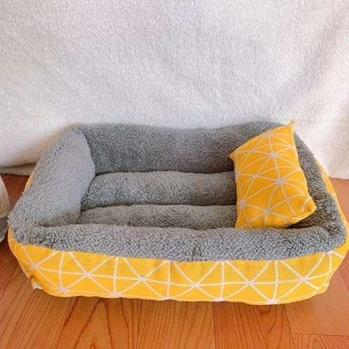 VIXDA Baumwolle Hundebett Hundesofa Wasserdichtes Nest Hundekörbe Matte Weiches Haustierbett Herbst Winter Warmes Gemütliches Hundehaus Haustierprodukte Katzenbett von VIXDA