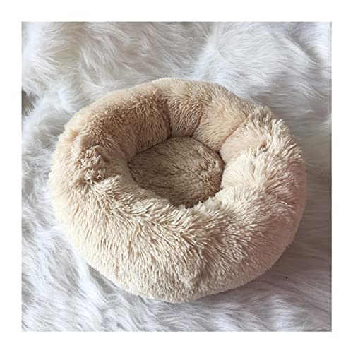 VNSMM Hundebett Hundematte 18 Farben Hund Lange Plüsch Betten Beruhigendes Bett Welpen Kissen Haustier Matte Winter Warme Sofa Hundehütte Betten(10,3XL Diameter 100cm) von VNSMM