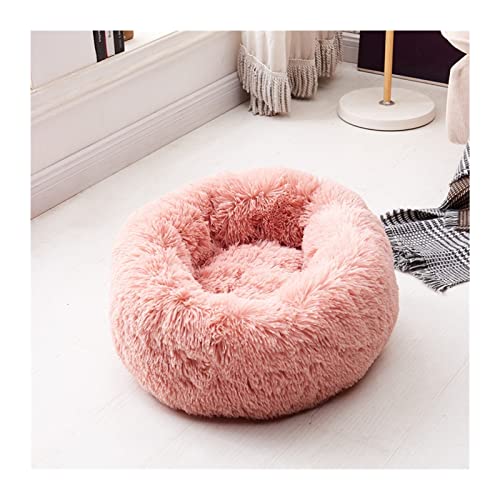 VNSMM Hundebett Hundematte 18 Farben Hund Lange Plüsch Betten Beruhigendes Bett Welpen Kissen Haustier Matte Winter Warme Sofa Hundehütte Betten(3,M Diameter 50cm) von VNSMM