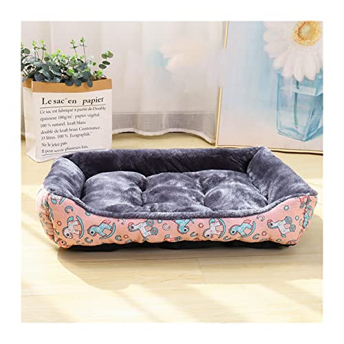 VNSMM Hundebett Hundematte Haustier-Hundebett, Sofamatten, Hundekorb, Zubehör für große, mittelgroße, kleine Hauskissen, Katzenbetten(Pink,M) von VNSMM