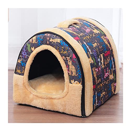 VNSMM Hundebett Hundematte Warmes Hundehaus-Haustierbett Bedruckte Zwinger-Sofa-Matte für Haustier-Welpen-faltbares Katzenbett-Hundebett(Animal,M) von VNSMM