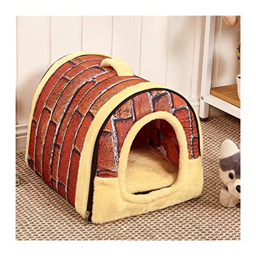 VNSMM Hundebett Hundematte Weiches, rutschfestes, warmes Haustierbett für große, mittelgroße, kleine Haustiere, Katzen, Hundehütte, Schlafhütte, Bettmatte(Wall Tiles,S 35x30cm) von VNSMM