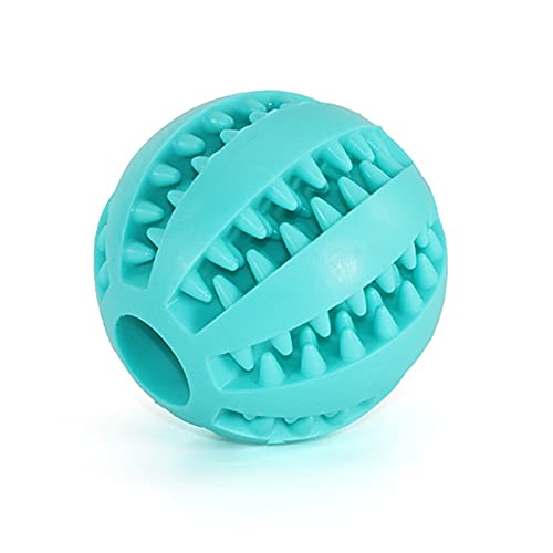 VNSMM Kauspielzeug für Hunde Haustierspielzeug Haustier-Hundespielzeug, interaktives Spielzeug, Zahnreinigungsbälle, bissfestes Kauspielzeug, 5 cm/6 cm/7 cm(Lake Blue,S-5cm) von VNSMM