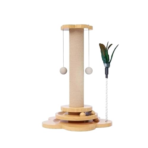 VNSMM katzenkratzbaum Haustier-Katzenspielzeug, Katzenkratzer, Katzen-Plattenspieler, lustige Katzen-Stickbälle, langlebiges Sisal-Kratzbrett, Katzengreifsäule möbel für Katzen(45-23cm) von VNSMM