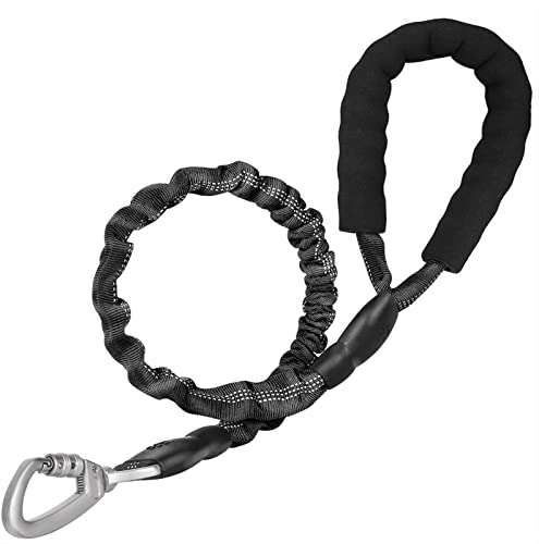 Verstellbare Führleine Mit gepolstertem Griff, sicheres Führungsseil für Hunde, für Gehen, Laufen, Haustierzubehör Hundeleine(Black) von VNSMM