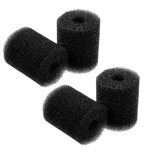 VOCOSTE 4 Stück Aquarium Vorfilter Schaumstoff Schwamm Rolle Aufnahme Filter Abdeckung Zubehör für Aquarium Schwarz 7.5x6.5x2cm von VOCOSTE