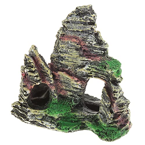 VOCOSTE Artificial Aquatic Rock Stone for Terrarium, Green Red, 4.33" von VOCOSTE