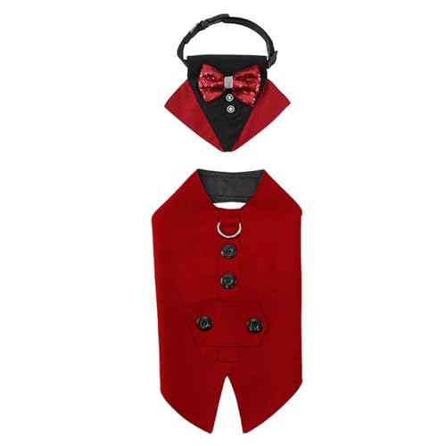 VOCUE 1 Set Haustier-Smoking-Hunde-Hochzeits-Outfit, bequeme Haustierkleidung, Halloween-Kleid für Hochzeiten und Partys von VOCUE