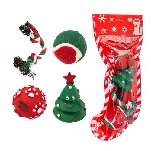 VOCUE Weihnachts-Geschenkset, weiches Kauspielzeug für Hunde, mit Seil, Geschenkbox für verschiedene Rassen VOCUE Weihnachts-Geschenkset, weiches Kauspielzeug für Hunde, mit Seil, Geschenkbox für verschiedene Rassen von VOCUE
