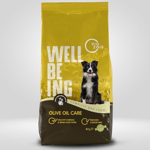 Viozois Hundefutter, Well-Being, Oliven-Ölpflege, entwickelt für die Ernährungsbedürfnisse von Erwachsenen, unwiderstehlicher Geschmack mit Olivenöl und hochwertigen Rohstoffen, 8 kg von VOIZOIS