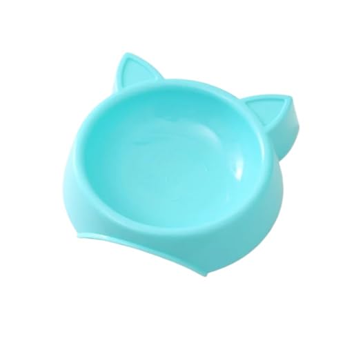 Futternapf for Haustiere, Katzengesichtsform, große Kapazität, Futternapf, einfarbig, Futternapf for Katzen, Wassertrinknapf for kleine Hunde Hundenapf(Blue02,2PCS) von VONCYKI