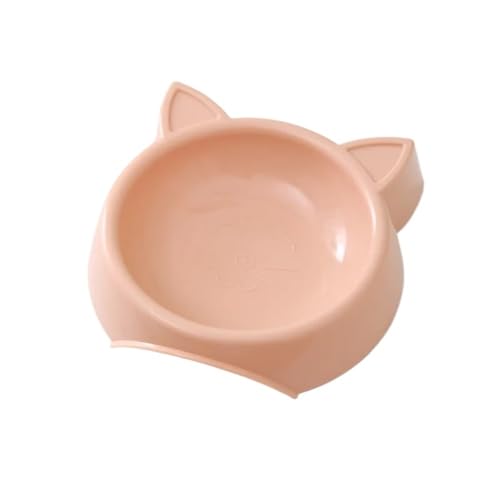 Futternapf for Haustiere, Katzengesichtsform, große Kapazität, Futternapf, einfarbig, Futternapf for Katzen, Wassertrinknapf for kleine Hunde Hundenapf(Pink,1PC) von VONCYKI