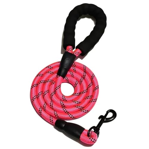 Haustier Hund Reflektierende Abschleppseil Hund Seil Hund Kette Runde Seil Butler Hand Abschleppen Gurt Hundeleine(Pink,2M) von VONCYKI