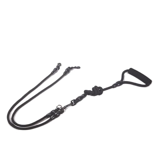 Hundeleine aus Nylon, doppelt, zweiköpfig, Hundeleine, 2-Wege-Koppler, for den Spaziergang mit Zwei oder mehr Hunden, Halsbänder, Geschirre, Hundeleinen Hundeleine(Black 2 Ropes) von VONCYKI