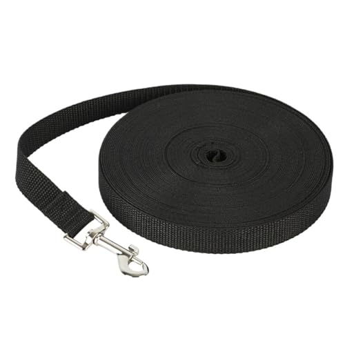 Langes Schleppseil Nylon Hundeleinen 6 Farben 1,5m 1,8m 4,5m 6m 10m Trainingsleine for Haustiere Katzen Hunde Geschirr Halsband Bleigurt Hundeleine(Black,4.5M) von VONCYKI