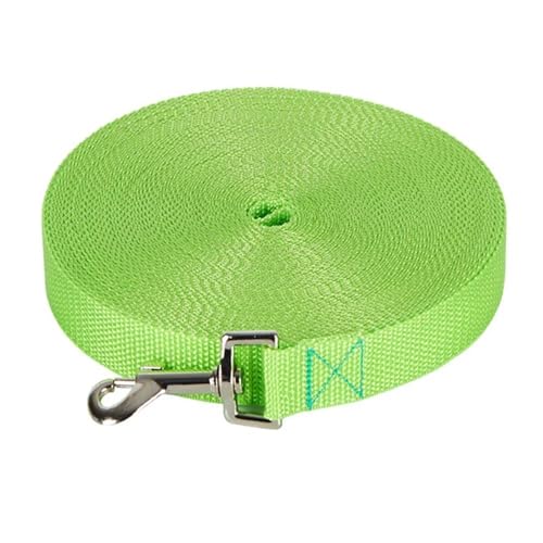 Langes Schleppseil Nylon Hundeleinen 6 Farben 1,5m 1,8m 4,5m 6m 10m Trainingsleine for Haustiere Katzen Hunde Geschirr Halsband Bleigurt Hundeleine(Grass Green,1.5M) von VONCYKI