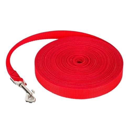 Langes Schleppseil Nylon Hundeleinen 6 Farben 1,5m 1,8m 4,5m 6m 10m Trainingsleine for Haustiere Katzen Hunde Geschirr Halsband Bleigurt Hundeleine(Red,1.8M) von VONCYKI