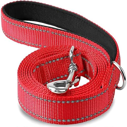 Nachtreflexion Abschleppseil for Hunde und Haustiere, 1,2/1,5/1,8 m, Schutzseil, Trainingsleine for Haustiere, Katzen, Hunde, Geschirr, Halsband, Leinengurt Hundeleine(Red,2.5x180cm) von VONCYKI