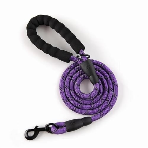 Starke Hundeleine, Haustierleinen, reflektierende Leine for große, kleine, mittelgroße und große Hunde, for Ziehen und Schleppen, Golden Retriever, 150 cm Hundeleine(Purple) von VONCYKI