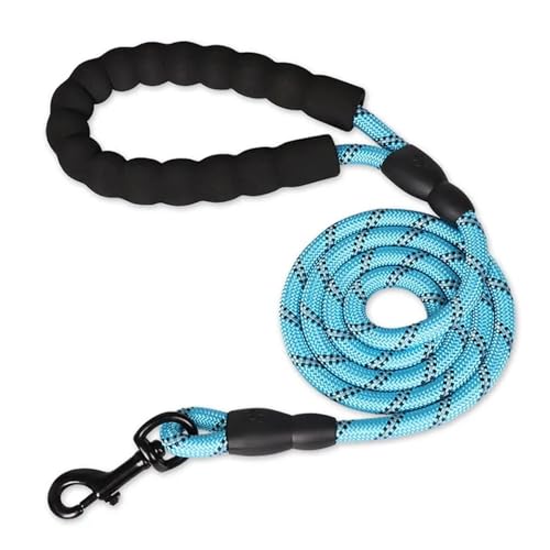 Starke Leinen for Hunde Hundeleine mit weichem Griff Verstärkte Leine for kleine, mittelgroße und große Hunde Große Hundebedarf Hundeleine(Blue,0.8CM 120CM) von VONCYKI