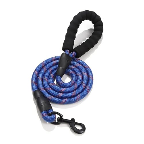 Trainingsseil Starke Hundeleine Haustierleinen Reflektierende Leine for Kleine Mittelgroße Hundeleine Ziehen Ziehen Schlepptau Golden Retriever Hundeleine(Blue,120CM) von VONCYKI