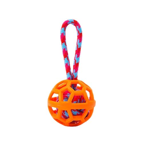 VONCYKI Bissfeste Hundespielzeugbälle, hohles Spielzeug, Bälle, Zahntraining, Haustier-Hundespielzeug (2, Orange) von VONCYKI