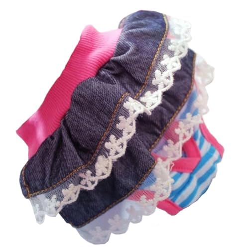 VOODUE Atmungsaktive Schleife Hundekleidung Heimtierbedarf Hund Menstruationshose Haustier Prinzessin Höschen Haustierwindel Hund Wiederverwendbare Hundephysiologische Hose (Color : Dark Blue, Size von VOODUE