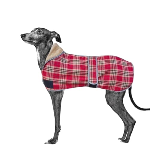 VOODUE hundemantel Windhundmantel Windhund Gemütlicher Pullover Lurcher Mantel Whippet Wintermantel Whippet Lurcher Salukis (Color : Rot, Size : S) von VOODUE