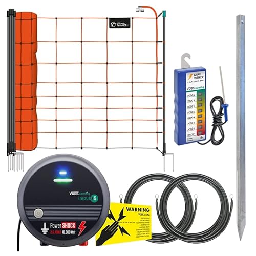 VOSS.farming Komplettes Schaf-Set Schafzaun Elektrozaun Weidezaun Schafnetz Schafzäune Schaf Elektrozaun von VOSS.farming