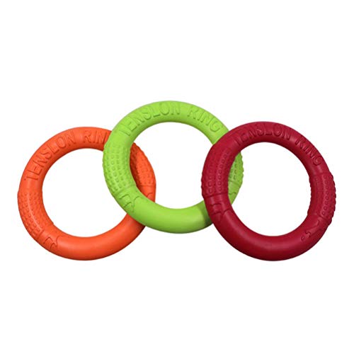 VOUNEDA 3 stücke Hundespielzeug Ring Outdoor Fitness Flying Discs Wasser Floating,Hundespielzeug Ring Floating Outdoor,Pet Ring Eva Training Übung Ringe Flying Discs Outdoor Floating von VOUNEDA