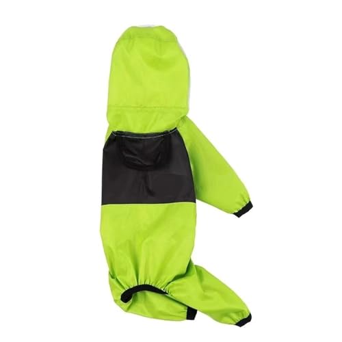 Haustier Hund Regenmantel Mit Kapuze Overall Hunde Wasserdicht Mantel Wasser Geeignet for Kleine und Mittelgroße Hunde(Green,XXL) von VRKRTVBLB