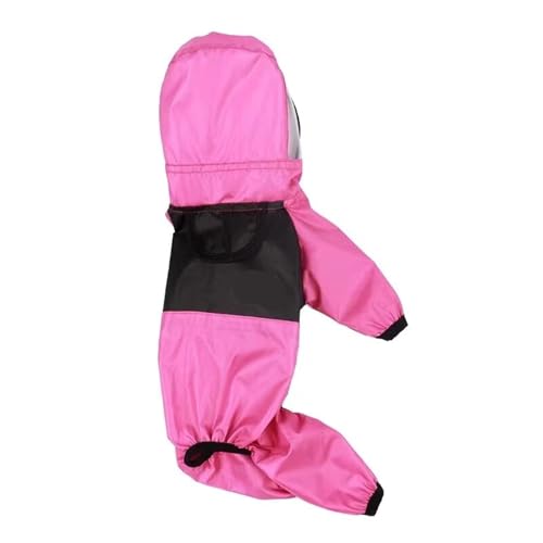 Haustier Hund Regenmantel Mit Kapuze Overall Hunde Wasserdicht Mantel Wasser Geeignet for Kleine und Mittelgroße Hunde(Pink,M) von VRKRTVBLB