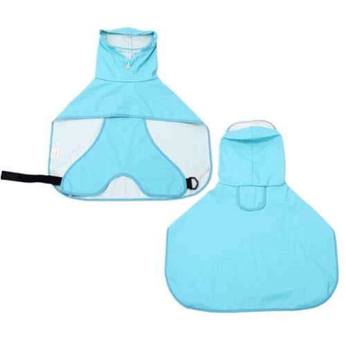 Hunderegenmantel, Haustierkleidung, geeignet for kleine, mittelgroße und große Hunde, wasserdichtes Hundezubehör for den Außenbereich(Blue,XL) von VRKRTVBLB