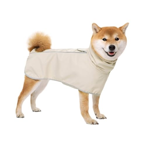 Outdoor-wasserdichte Haustier-Hundekleidung Regenmantel Poncho Mittlere und große Hundekleidung(White,2XL) von VRKRTVBLB