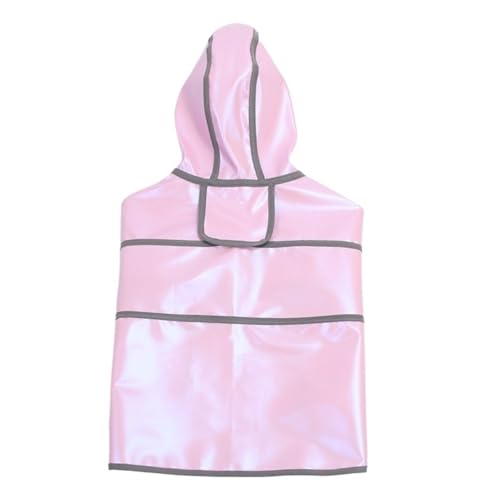 Reflektierender Outdoor-Regenmantel for Welpen und Haustiere, M-5XL, wasserdichte Jacke mit Kapuze, Umhang for kleine, mittelgroße und große Hunde(Pink,5XL) von VRKRTVBLB