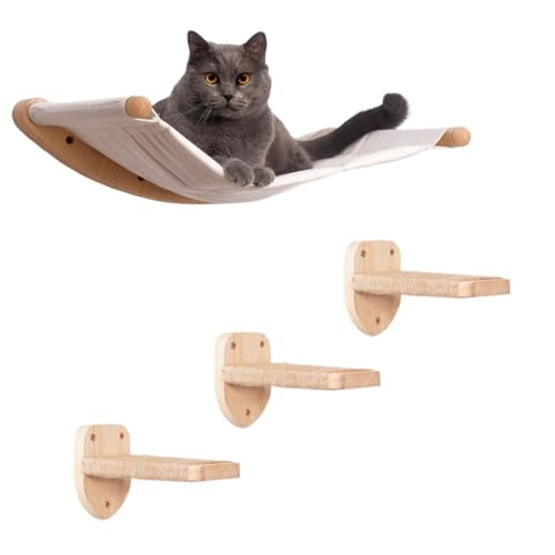 VRKRTVBLB Katzenhängematte, Wandmontiertes Katzenregal mit DREI Stufen for Schlafen, Spielen, Klettern und Faulenzen VRKRTVBLB Katzenhängematte, Wandmontiertes Katzenregal mit DREI Stufen for Schlafen, Spielen, Klettern und Faulenzen von VRKRTVBLB