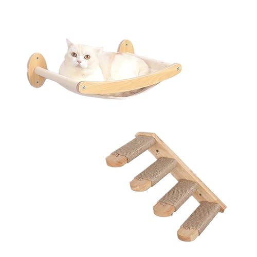 VRKRTVBLB Katzenhängematte und Treppe mit Seil-Kletterregal zur Wandmontage VRKRTVBLB Katzenhängematte und Treppe mit Seil-Kletterregal zur Wandmontage von VRKRTVBLB