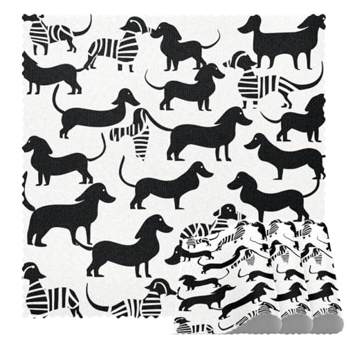 Tischsets,1er Set,rutschfeste,waschbare Tischsets,Schwarz Weiß Doganimals Hund von VTGHDEEQ