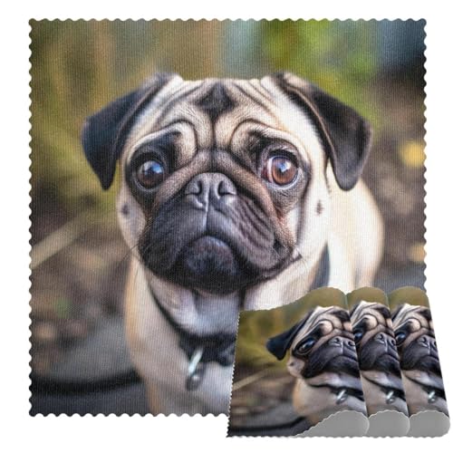 Tischsets,1er Set,rutschfeste,waschbare Tischsets,Tier Hund Haustier Mops von VTGHDEEQ